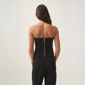 Noir Ruched Bustier