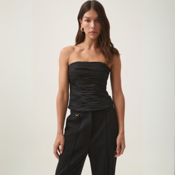 Noir Ruched Bustier