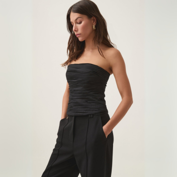 Noir Ruched Bustier
